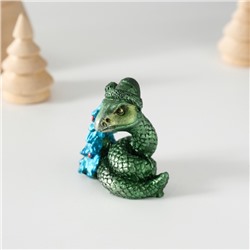 Фигурка полистоун «Зелёная змейка», 5×3×5 см, МИКС