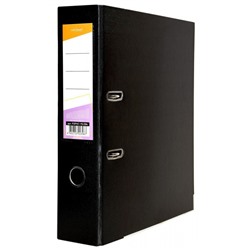 Папка-регистратор 75 мм PVC 2-стор. разборный, черный, с уголками, карман P2PVC-75/Blk inФОРМАТ