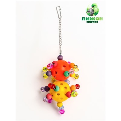 Игрушка для птиц «Большая забава 2», 26 см, цвет МИКС