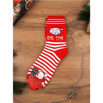 Носки р. 35-40 Новый год  / L827 /уп 10/300/ ОДНА ПАРА/ МАРКА