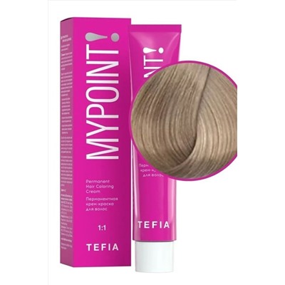 TEFIA Mypoint 9.1 Перманентная крем-краска для волос / Очень светлый блондин пепельный, 60 мл KRISTALLER, 1112349