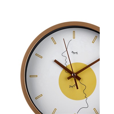 Часы настенные классические «Лица», бесшумные, плавный ход, d=20 см, от батарейки 1×АА