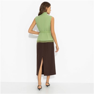 Комплект с юбкой женственный, Игра контраста (2 в 1)