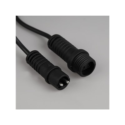 Гирлянда «Белт-лайт» 5 м с насадками «Роса», IP44, УМС, тёмная нить, 50 LED, свечение белое, 3 В