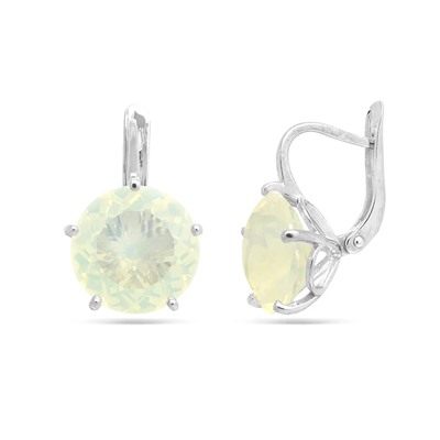Серьги из серебра лунный камень, СПН147
