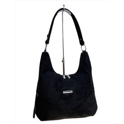 Женская сумка из искусственной замши, цвет черный