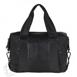 Сумка дорожная кожаная 916136-60M black Polina&Eiterou