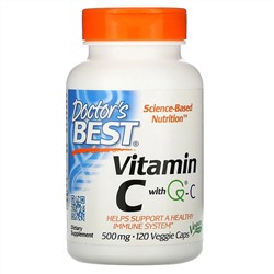 Doctor's Best, Витамин C с Quali-C, 500 мг, 120 вегетарианских капсул