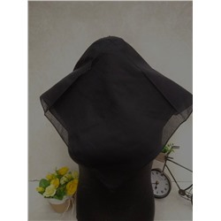 Платок косынка на голову и шею, хлопок, цвет черный