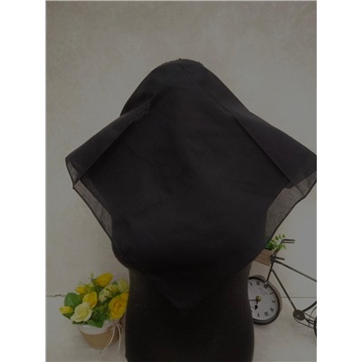 Платок косынка на голову и шею, хлопок, цвет черный