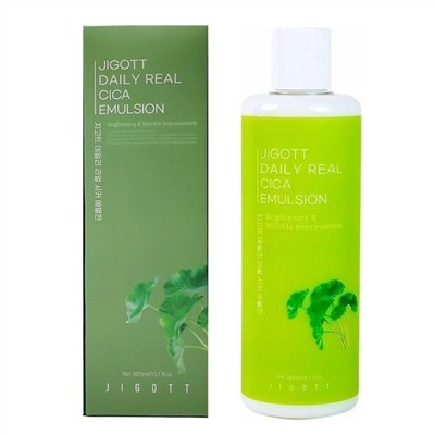 Jigott Успокаивающая эмульсия с центеллой / Daily Real Cica Emulsion, 300 мл 20920