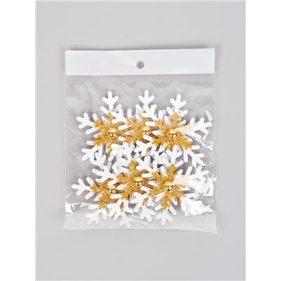 Новогодний декор «Снежинки», набор 6 шт.