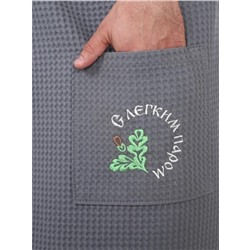 Накидка вафельная мужская с вышивкой