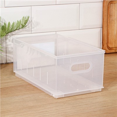 Контейнер для хранения без крышки Econova ROLLY, 5 л, пластик, 16.8×30.5×12.9 см, прозрачный