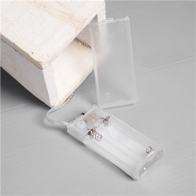 Фигура деревянная «Ёлочка белая», 27×14×14 см, 35 LED, батарейки AAx2 (не в комплекте), свечение теплое белое