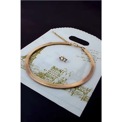 Чокер Дизайнерский Жгут, 8мм + Подарок, подарочная упаковка НАТАЛИ, 1131005