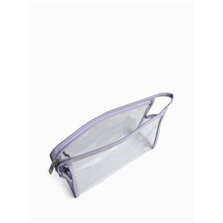 Набор простых косметичек на молниях 2 в 1, сиреневый