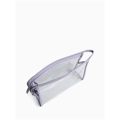 Набор простых косметичек на молниях 2 в 1, сиреневый