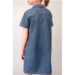 Джинсовое платье с коротким рукавом для девочки Happyfox