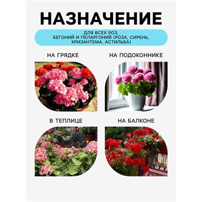 Грунт для всех видов Роз, Бегоний, Пеларгоний «Рецепты Дедушки Никиты», 5 л