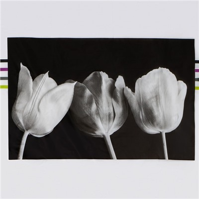 Штора для ванной Доляна «Белые цветы», 180×180 см, EVA