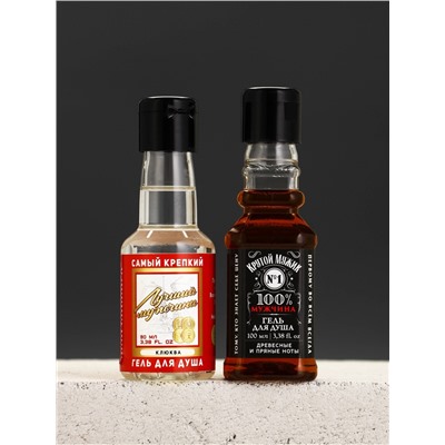 Подарочный набор косметики «Крутой мужик», гель для душа во флаконе виски 100 мл и гель для душа во флаконе водки 90 мл, HARD LINE