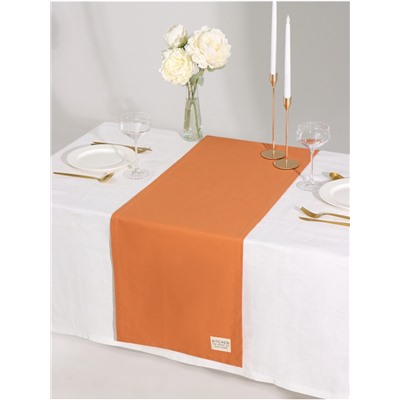 Дорожка на стол «Этель» Kitchen 40×150±5 см, 100% хлопок, саржа 220 г/м², оранжевая