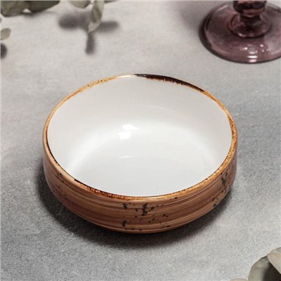 Миска «Винтаж», 450 мл, d=14 см, штабелируемая, коричневая