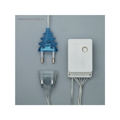 УЦЕНКА ЗАНАВЕС DECOR. "Ежики" IP20, УМС вилка, Ш:2 м, В:1.5 м, Н.С. LED-360-220V, 8 режимов, СИНИЙ 2