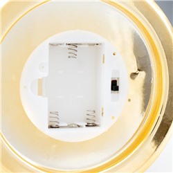 Ночник «Деки» LED от батареек 2хААА золото 19×19×17 см RISALUX