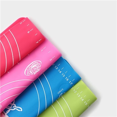 Коврик для выпечки с разметкой Доляна «Эрме», силикон, 28×25.5 см, цвет МИКС