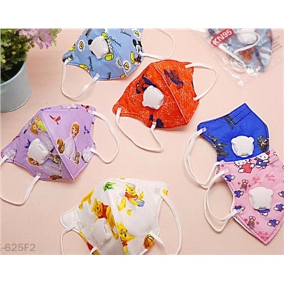 Маска-респиратор детская с клапаном, голубая