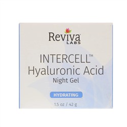 Reviva Labs, InterCell, гиалуроновая кислота, ночной увлажняющий гель, 1,5 унц. (42 г)