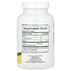 Nature's Plus, Лецитин, 1200 мг, 90 мягких таблеток