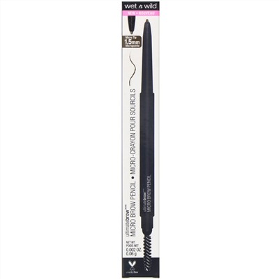 Wet n Wild, Ultimate Brow, ультратонкий карандаш для бровей, оттенок 649A темно-коричневый, 0,06 г