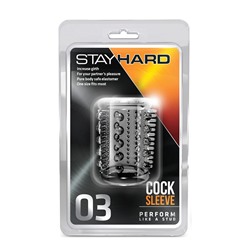Прозрачная насадка с шипами и шишечками STAY HARD COCK SLEEVE 03 CLEAR
