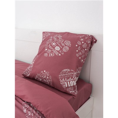 Постельное бельё 1.5-спальное «Этель» Te amo (вид 2), бязь