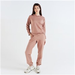 Костюм женский (худи, брюки) MINAKU: Casual Collection, размер 42, бежевый