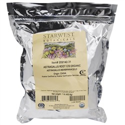 Starwest Botanicals, Корень органического астрагала C/S, 453,6 г (1 фунт)