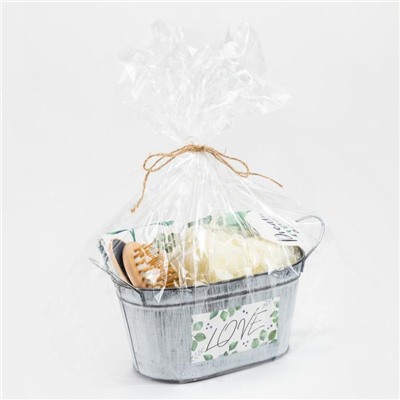 Набор подарочный «Этель» Eucaliptys, 5 предметов, полотенце, мочалка, расчёска