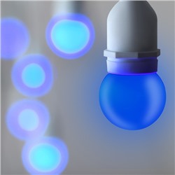 Лампа светодиодная Luazon Lighting, G45, Е27, 1.5 Вт, для белт-лайта, набор 20 штук, свечение синее