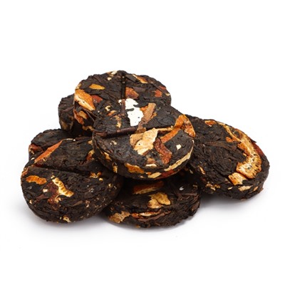 Чай чёрный китайский выдержанный «Шу Пуэр с мандариновой цедрой», Юньнань, 250 г