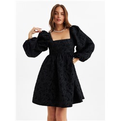 Платье с бантом мини женское MIST, размер XL, чёрное