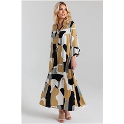 Платье  6145/04/Бежевый, черный