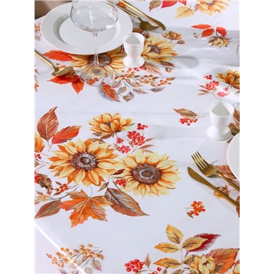 Скатерть «Доляна. Подсолнухи», 145×180 см, 100% п/э