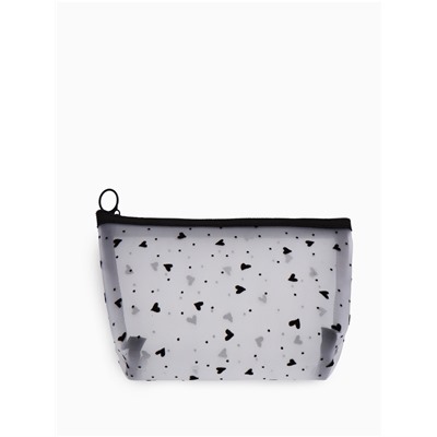 Косметичка женская Little love, с рисунком, на молнии, белая