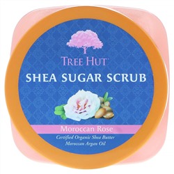 Tree Hut, Скраб из масла ши, марокканская роза, 18 унций (510 г)