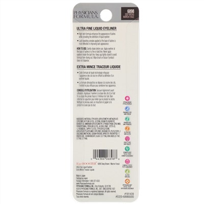Physicians Formula, Eye Booster, ультратонкая жидкая подводка для глаз с увлажняющей сывороткой, темно-коричневый, 0,016 ж. унц. (0,5 мл)