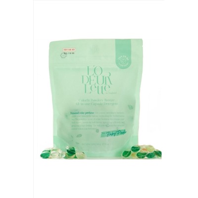 LODEURLETTE Капсулы для стирки белья / In England Colorfit Powderly Breeze All in One Capsule Detergent, 17 г x 30 KRISTALLER, 1110745