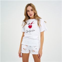 Пижама новогодняя женская (футболка, шорты) KAFTAN Glintwinter, размер 52-54
